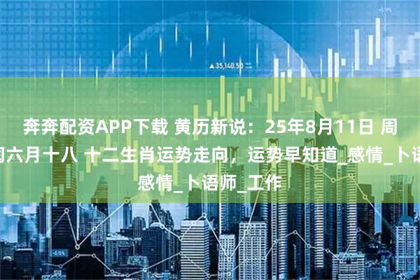奔奔配资APP下载 黄历新说：25年8月11日 周一 农历闰六月十八 十二生肖运势走向，运势早知道_感情_卜语师_工作
